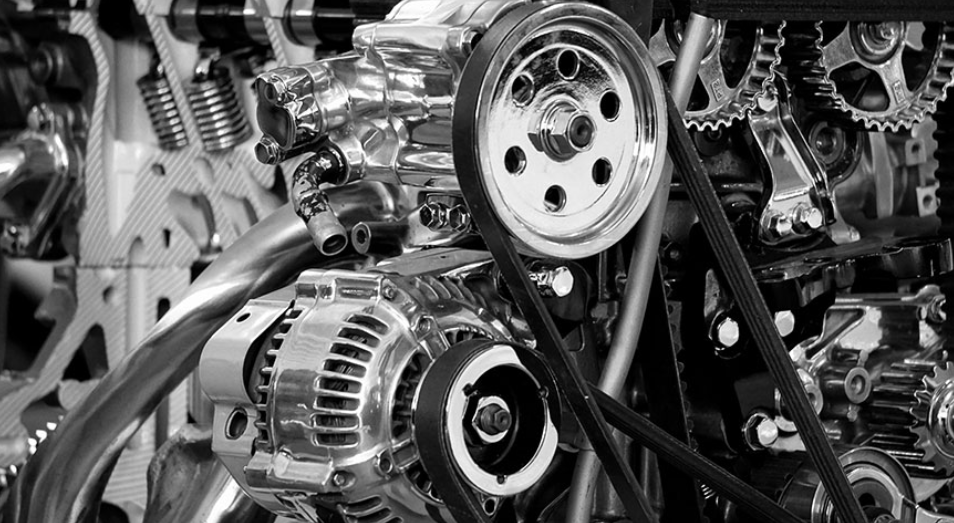 Close-up of a car engine