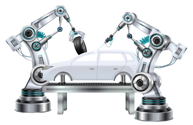 "Robotic car manufacturing assembly process"