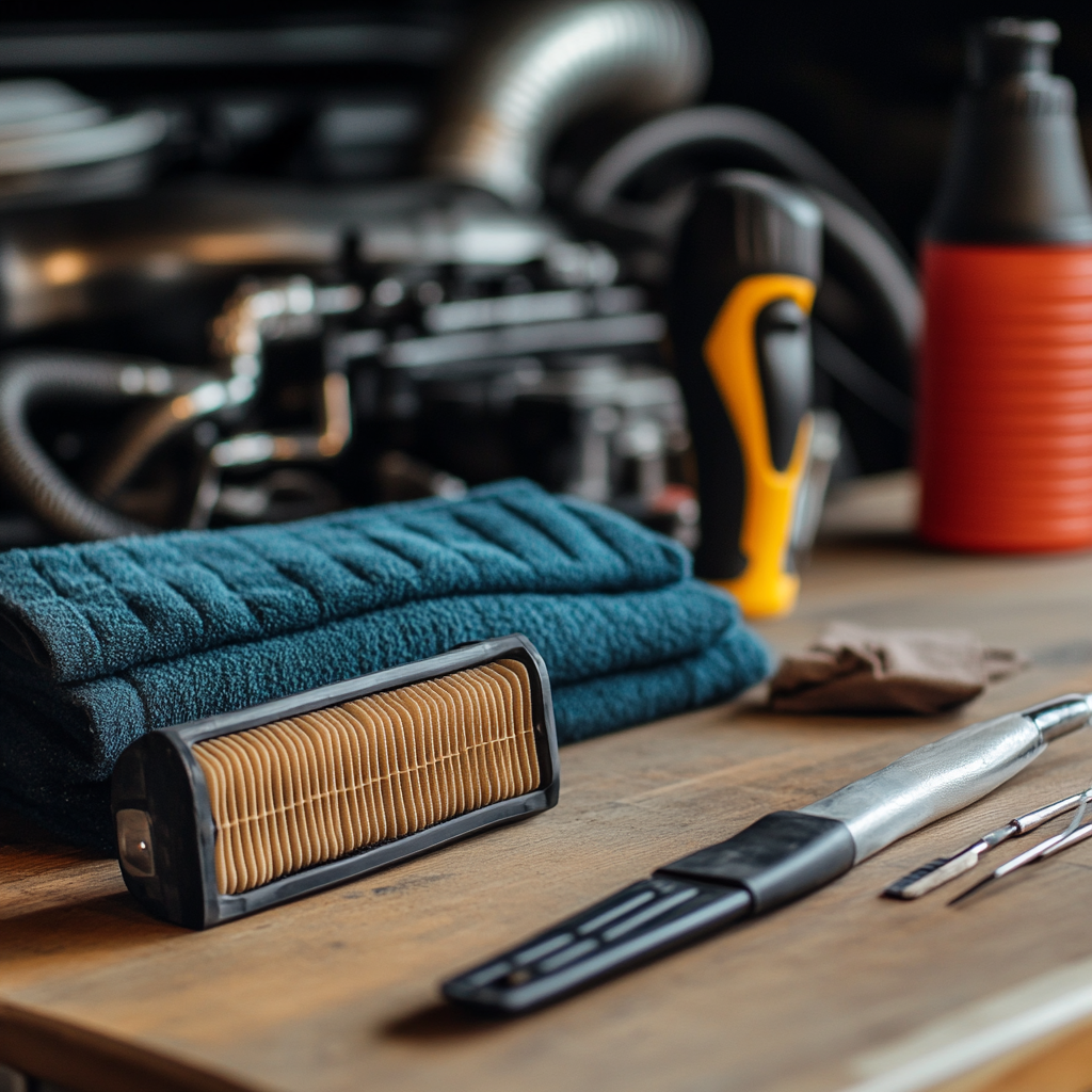 Car maintenance tools setup