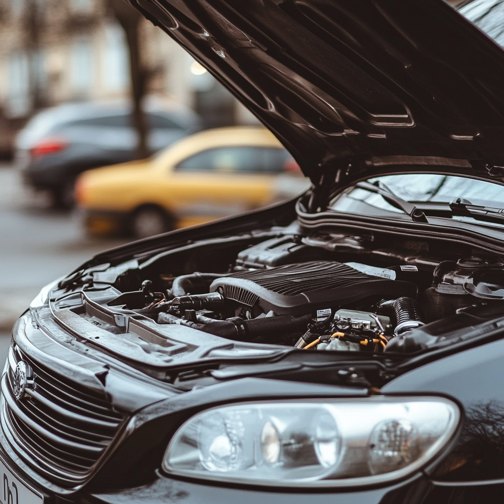 Car hood open repair