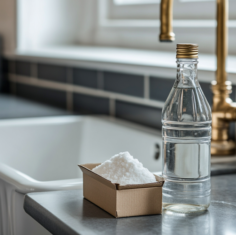 Vinegar and baking soda cleaner