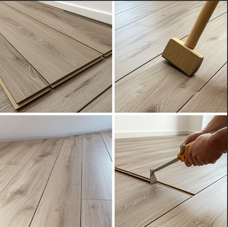 Laminate flooring installation process"