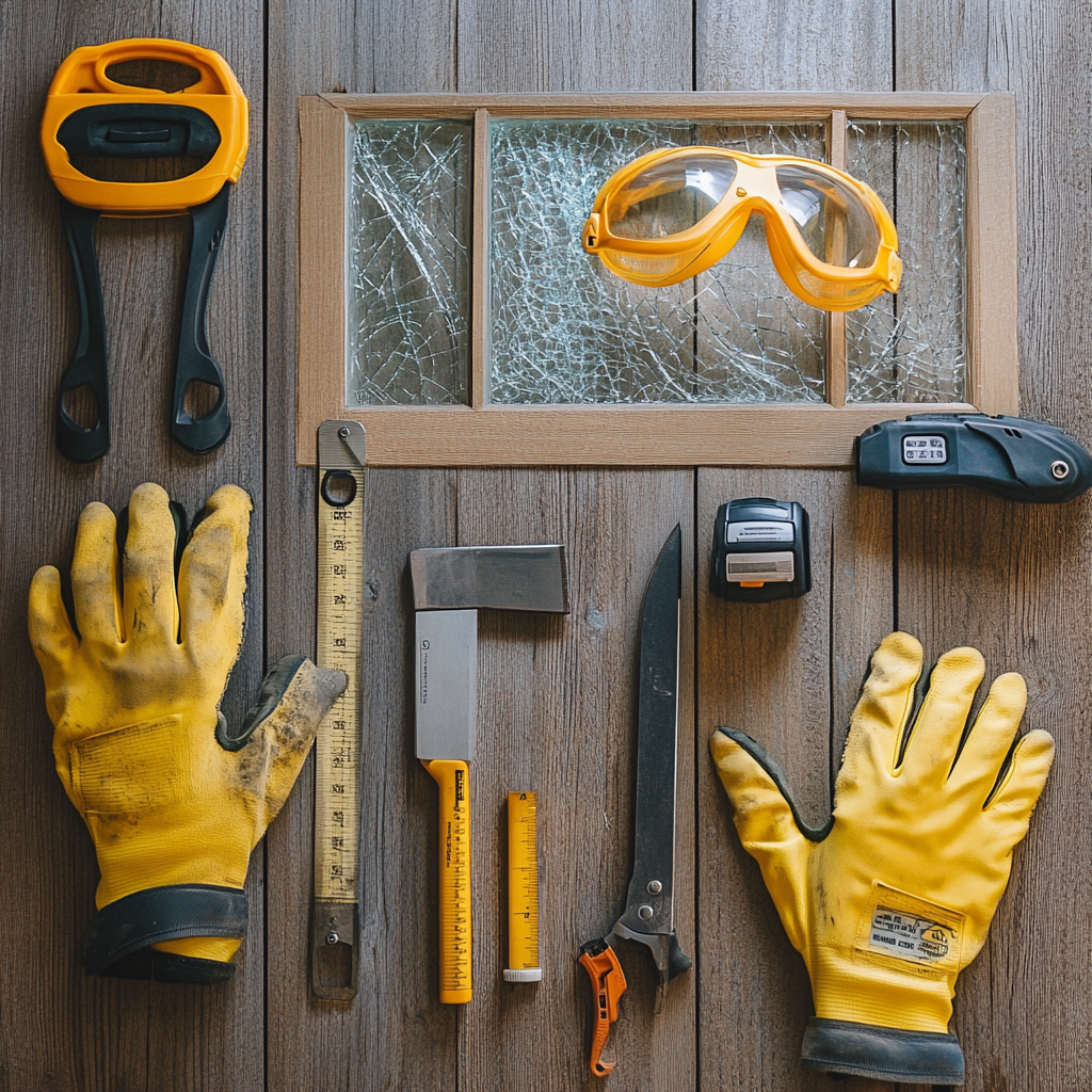 Broken window repair tools