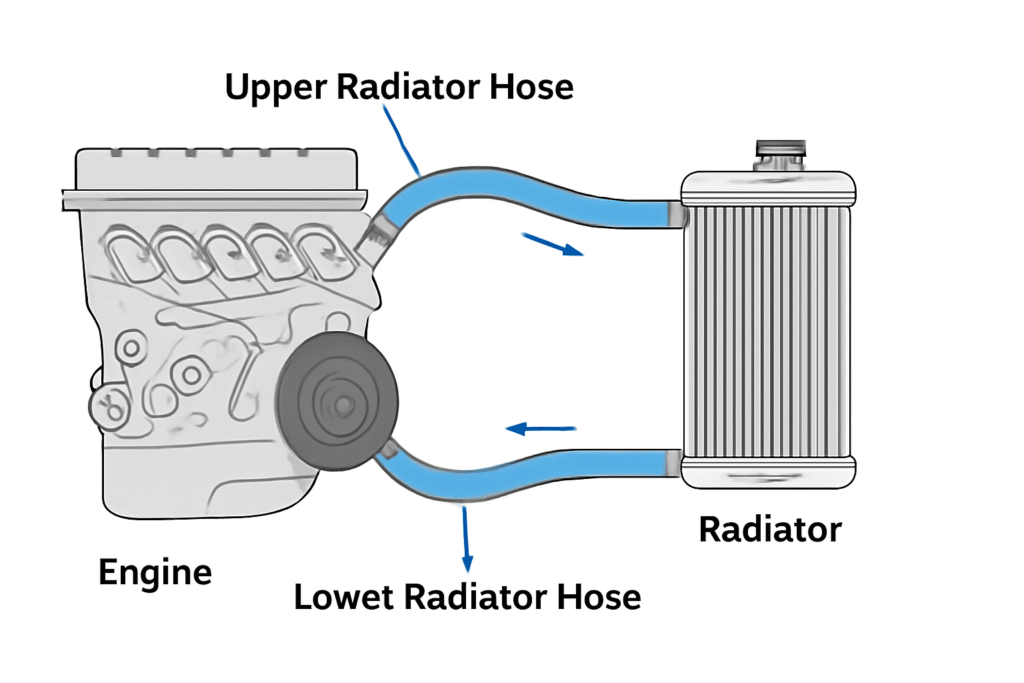 Engine radiator cooling system 