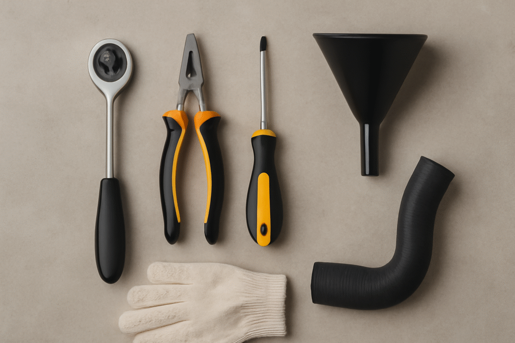 Tools and gloves set 