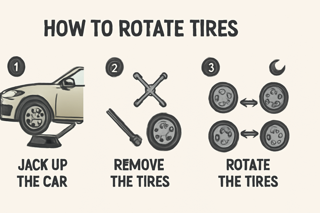 Step-by-step tire rotation guide