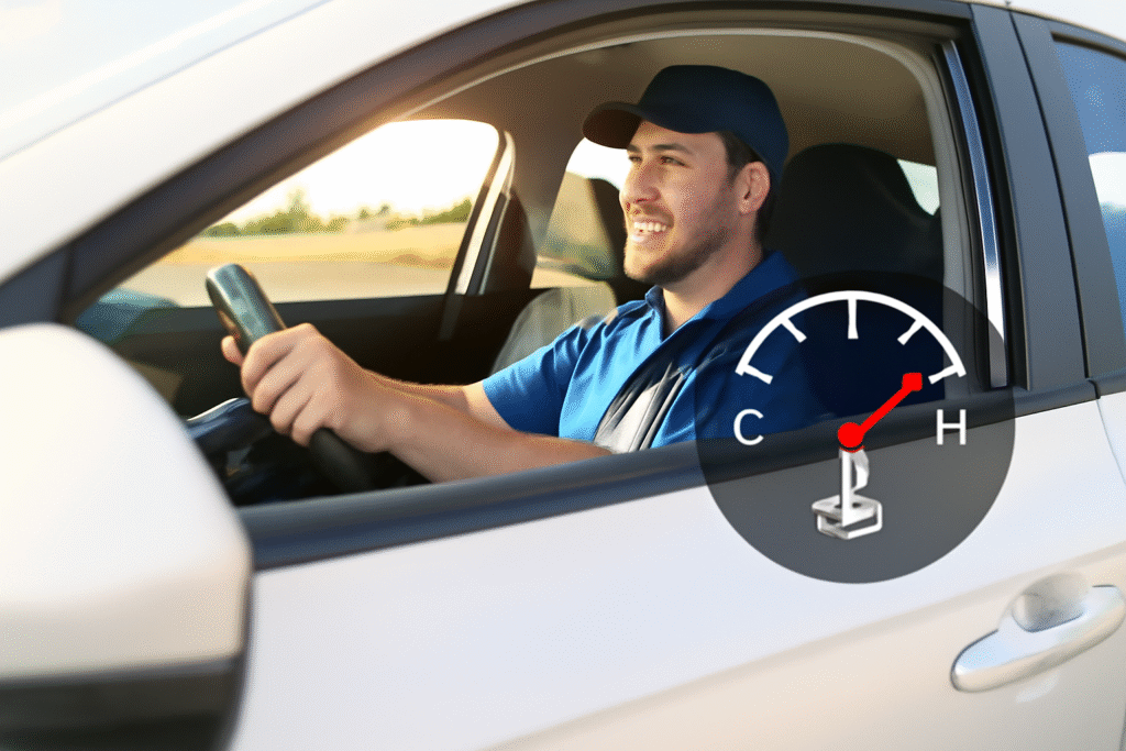 Happy driver high temperature 