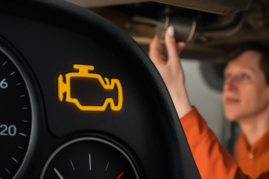 Car engine warning light