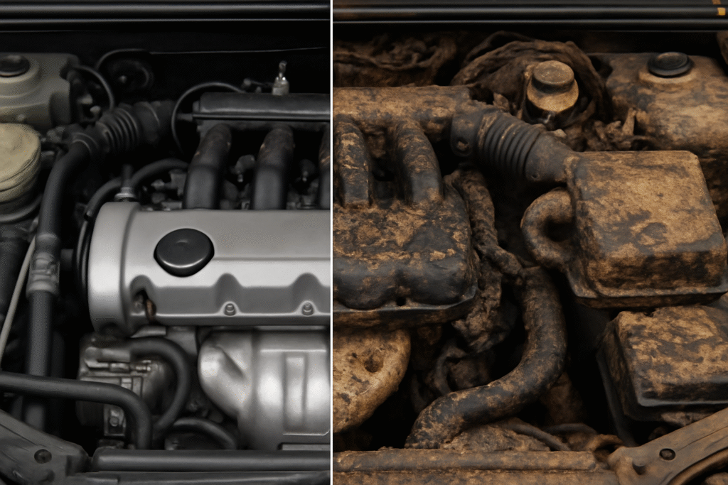 Clean vs dirty engine