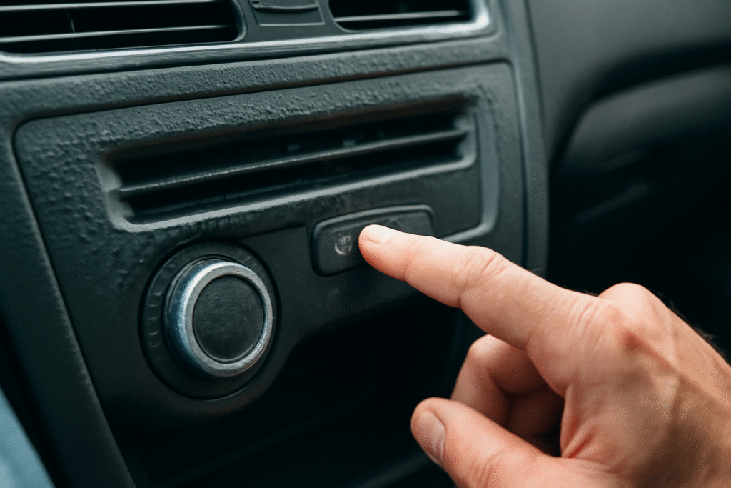 Hand adjusting car vent