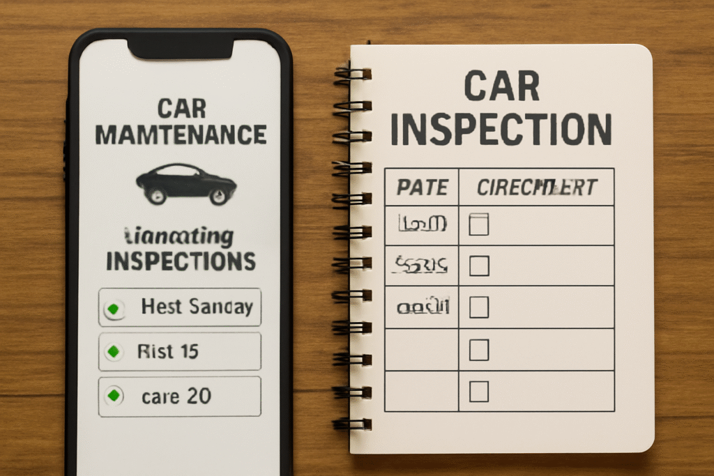 Car inspection checklist phone