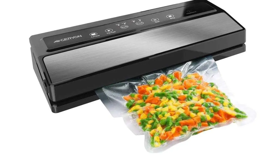  GERYON Vacuum Sealer, Vacuum Sealer Machine for Food Storage with Sealer Bags & Roll, Automatic Food Sealer for Sous Vide, Compact Design, LED Lights,...