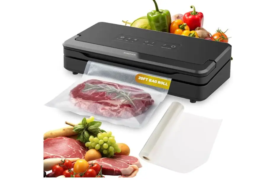  Anova Culinary Precision Vacuum Sealer Pro, Includes Large Bag Roll (19ft), Wet & Dry Dual Food Vacuum Sealer Machine for Sous Vide and Long-Term...