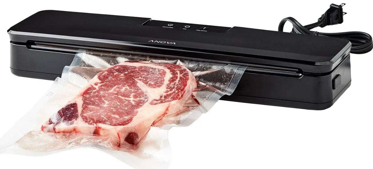  Anova Culinary Vacuum Sealer, Slim & Compact, Includes 10 Pre-Cut Bags (BPA-Free), Wet & Dry Dual Food Vacuum Sealer Machine for Sous Vide and...