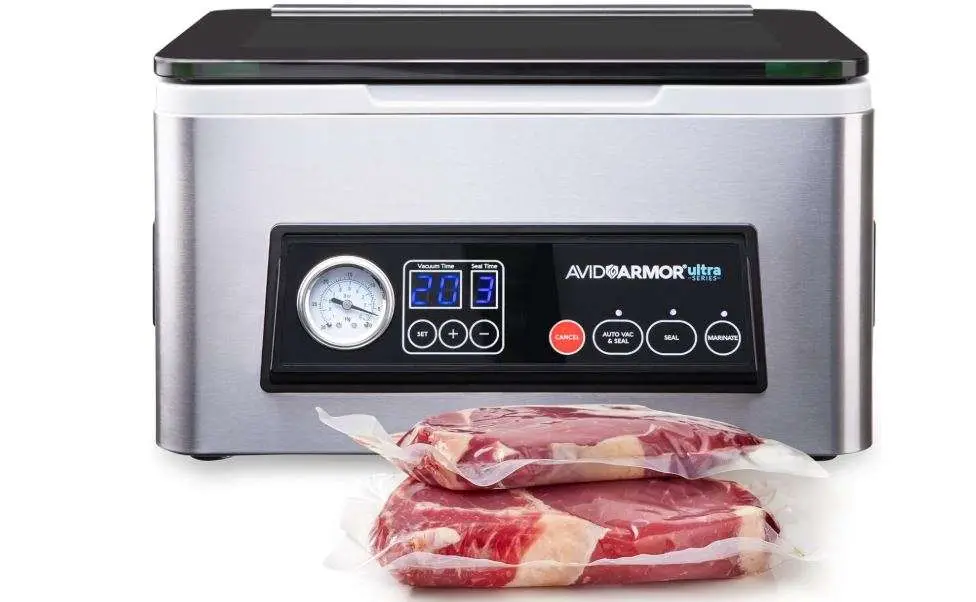  Avid Armor Chamber Vacuum Sealer Machine USV20 Ultra Series for Wet Foods, Meat Vacuum Packing Machine, Compact with 11.5-Inch Vaccum Sealer Bar