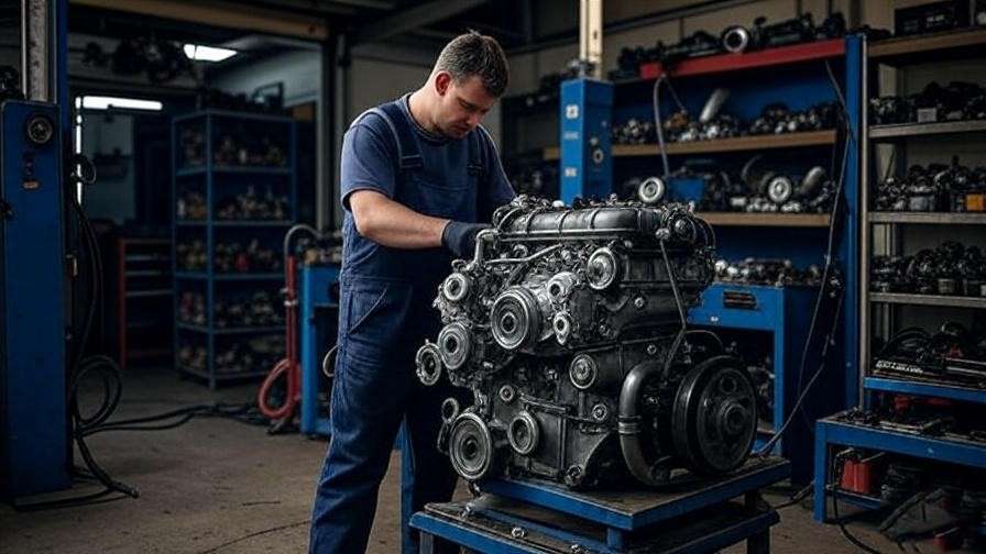 Engineer working on machinery
