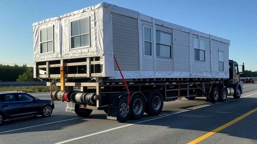 Reinforced mobile home during transport with bracing for structural integrity