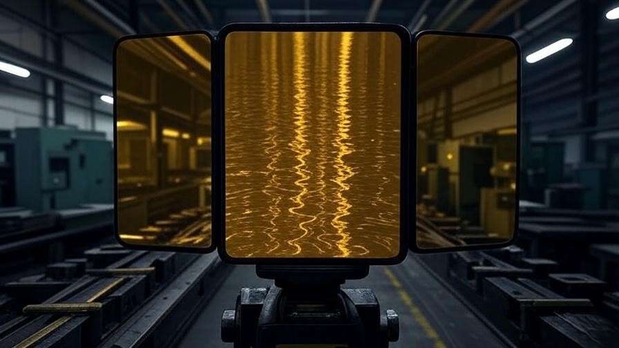 Thermal imaging system using gold mirror for enhanced IR reflectivity in mechanical engineering applications.