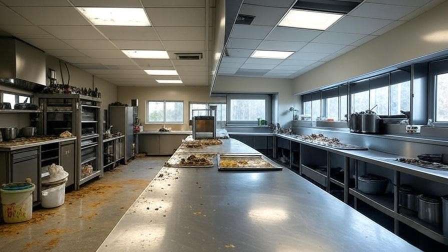 Before and after view of lab kitchen cleanliness in mechanical engineering workspace