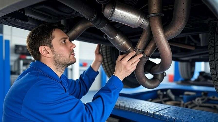 Catalytic converter installed with mechanic adjusting exhaust pipes