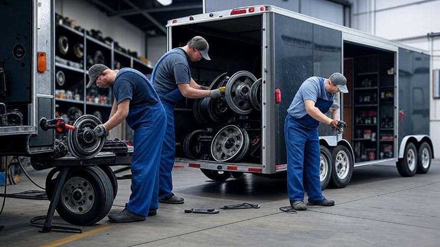 Efficient trailer repair process: diagnostic to testing stages for minimal downtime.