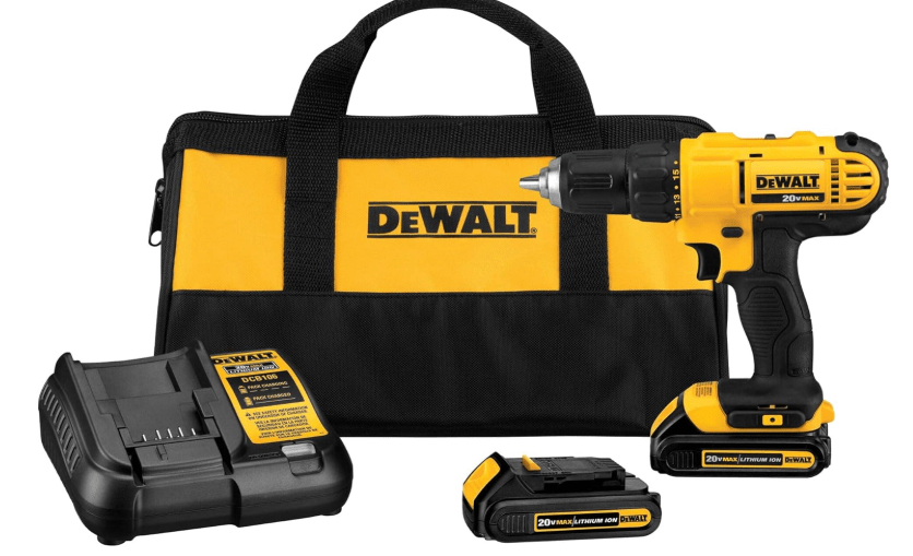  DEWALT 20V Max Cordless Drill/Driver Kit, 2 Batteries and Charger Included (DCD771C2)