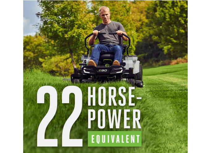  EGO Power+ Electric Riding Lawn Mower, 42" Deck with Zero Turn Radius, Includes (4) 56V 10.0Ah Batteries and Charger - ZT4204L