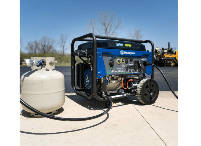 Westinghouse 9500 Peak Watt Dual Fuel Home Backup Portable Generator, Remote Electric Start, Transfer Switch Ready, Gas & Propane Powered