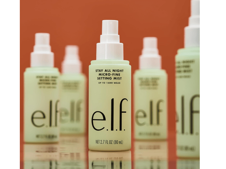  e.l.f. Stay All Night Micro-Fine Setting Mist, Hydrating & Refreshing Makeup Setting Spray For 16HR Wear-time, Vegan & Cruelty-Free, 2.7 Fl Oz