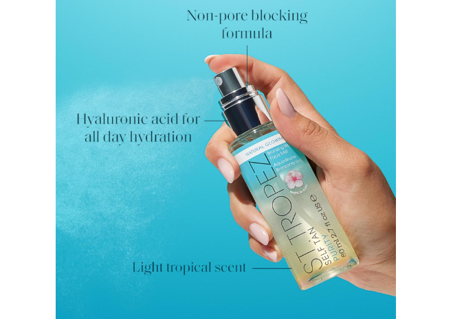  St. Tropez Self Tan Purity Face Mist, Natural Sunkissed Glow Face Tan with Hyaluronic Acid & Antioxidants, Vegan, Natural & Cruelty Free Face Care,