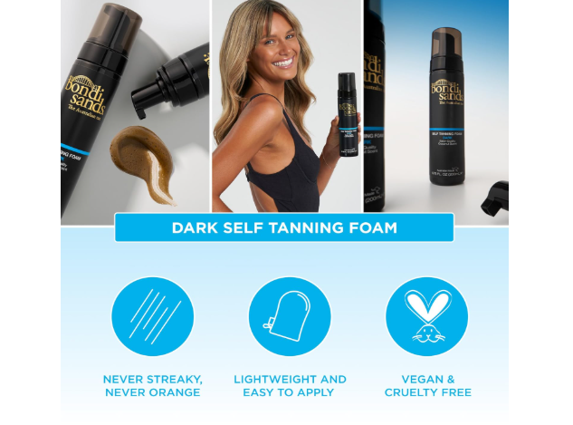 Bondi Sands Self Tanning Foam | Lightweight, Self-Tanner Foam Enriched with Aloe Vera and Coconut Provides an Even, Streak-Free Tan