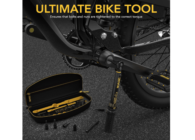  LEXIVON Bike Torque Wrench 1/4-Inch Dr. 15-Piece Kit | 72-Tooth Gear, Dual-Direction Click Type 2~26 Nm / 17.7~230.1 in-lb (LX-191)