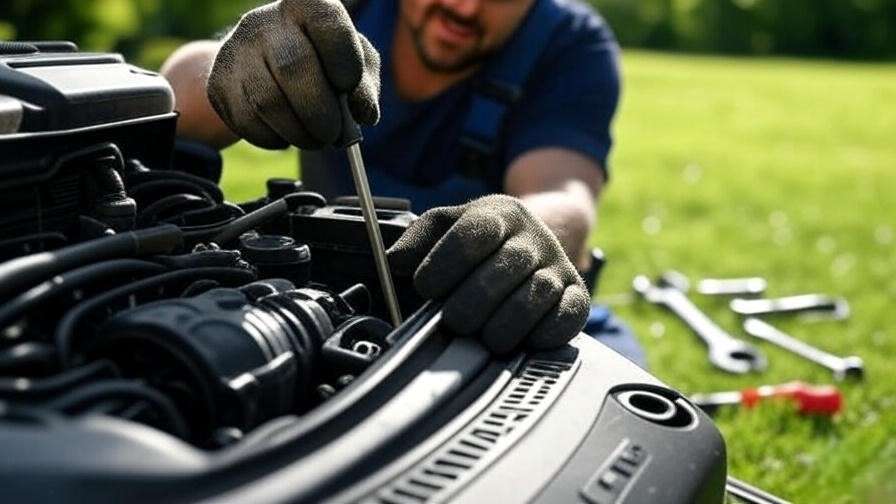 Hands-on troubleshooting of Echo weed eater issues like air filter cleaning for common performance problems.