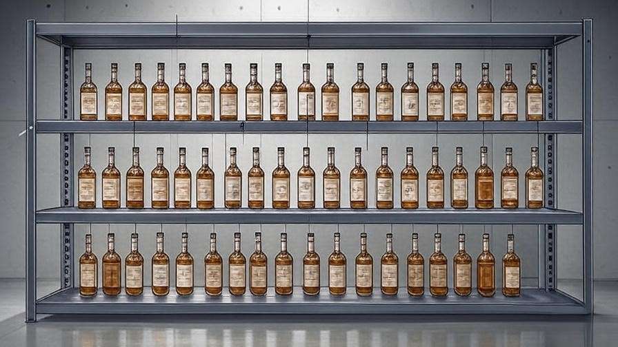Engineering diagram of load distribution on liquor locker shelves for structural integrity and safety.