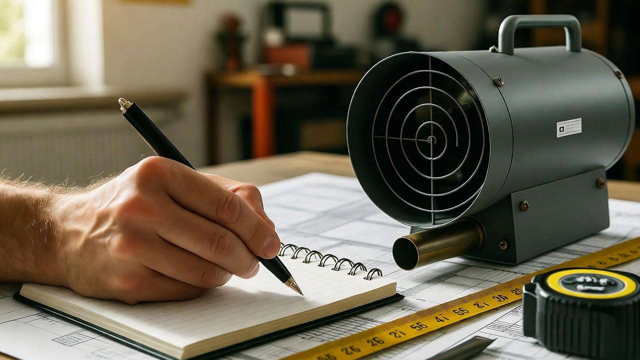 Calculating workshop heating capacity for waste oil heater