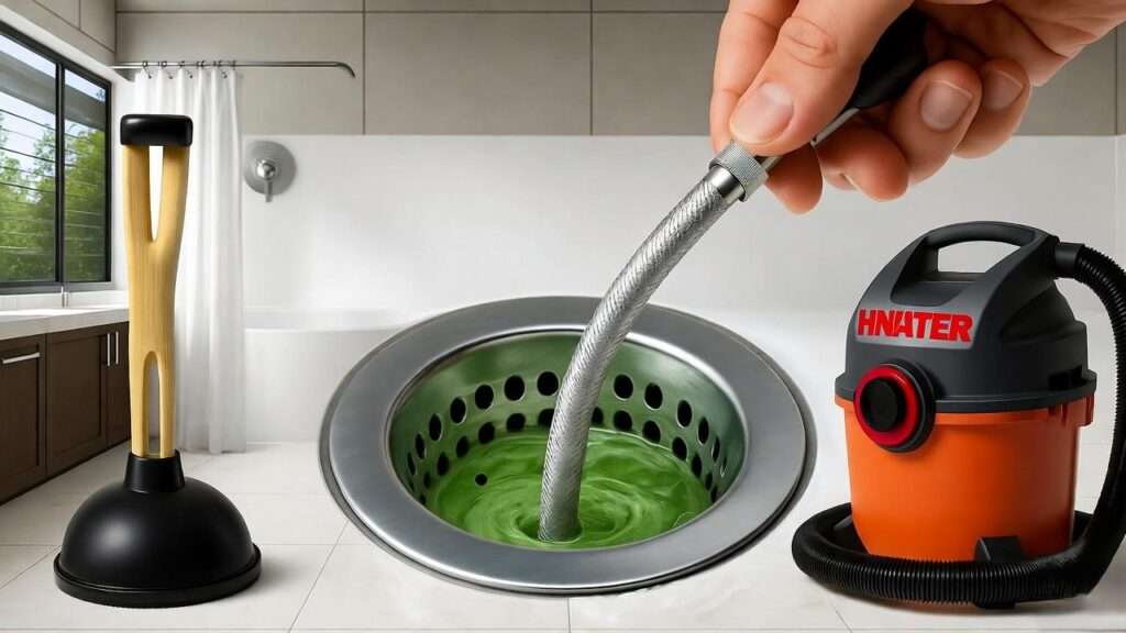 clogged shower drain