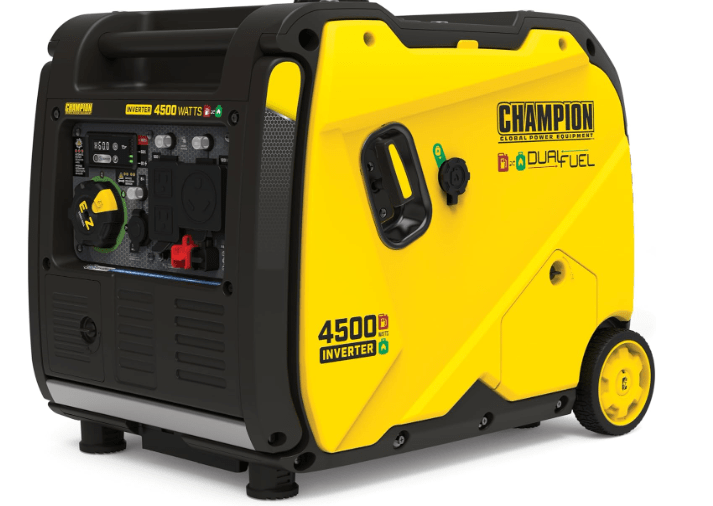  Champion Power Equipment 4500-Watt Electric Start Dual Fuel RV Ready Portable Inverter Generator with Quiet Technology and CO Shield