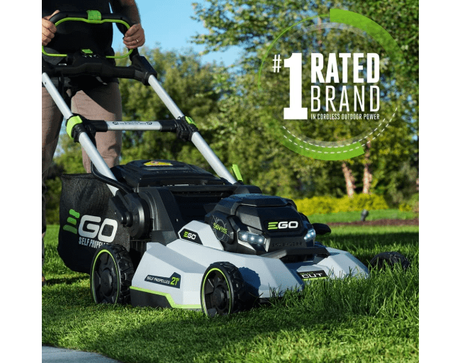 EGO POWER+ Electric Lawn Mower, Self-Propelled Cordless with Select Cut and Touch Drive, Includes 56V 7.5Ah Battery and Rapid Charger – LM2135SP