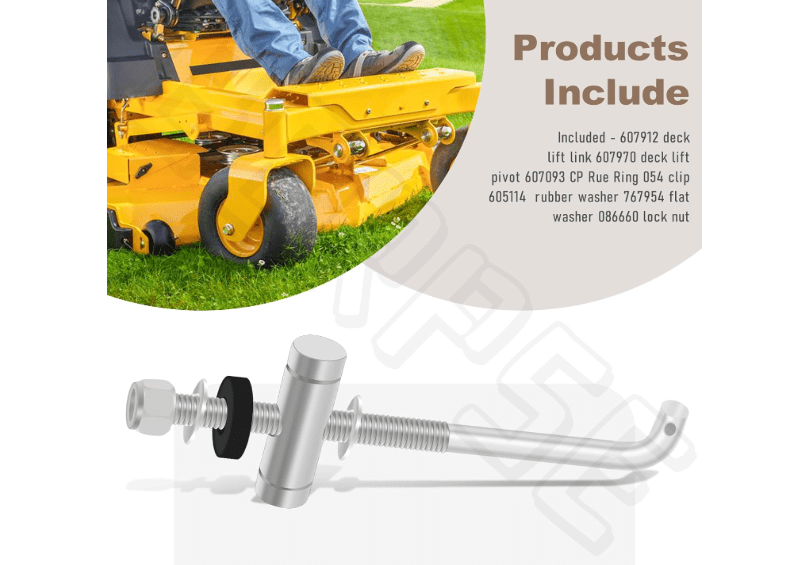  607912 Deck Lift Link Replacement Kit Compatible with Hustler Raptor Zero Raptor X, Raptor XD - Used on some older Raptor SD zero turn mowers 