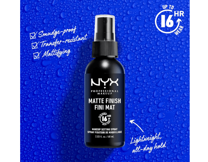  NYX PROFESSIONAL MAKEUP Makeup Setting Spray - Matte Finish, Long-Lasting Face Mist for up to 16HR Wear, Vegan Formula