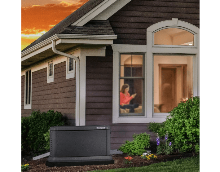  Honeywell 22kW Home Standby Generator with Transfer Switch - Automatic Whole Home Backup Power - Natural Gas or Propane - Mobile Link Monitoring -...