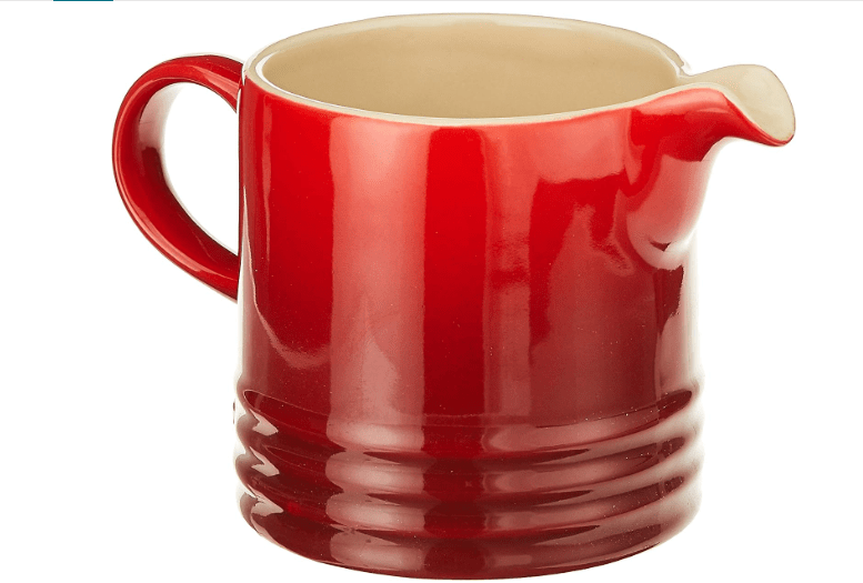  Le Creuset Stoneware Cream and Sugar, 2 pc. Set, Cerise