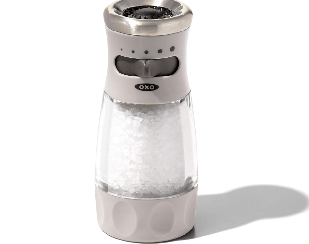  NEW OXO Good Grips Contoured Mess-Free Salt Grinder, Gray, One size