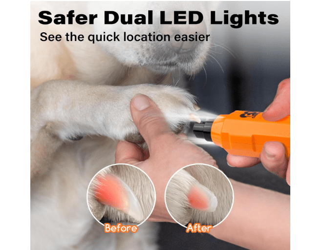  Casfuy 6-Speed Dog Nail Grinder - Newest Enhanced Pet Nail Grinder Super Quiet Rechargeable Electric Dog Nail Trimmer Painless Paws Grooming & Smoothing...