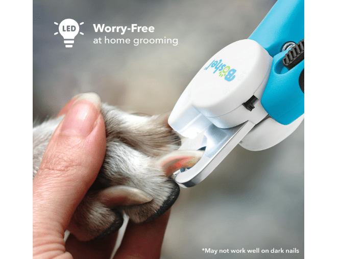 BOSHEL LED Large Dog Nail Clippers, Dog Nail Trimmers for Large Breed with Quick Sensor, Dogs Trimmer with Light & Safety Guard, Sharp Pet Nails Clipper, Pet Claw Clippers, Pets Toenail Cutter & File