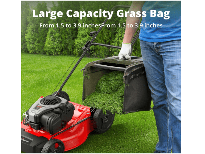 PowerSmart 21-Inch Gas Lawn Mower with B&S Engine, 3-in-1 (Bag/Mulch/Rear Discharge), Self-Propelled, 6 Cutting Heights, Durable Steel Deck, Rear-Wheel... 