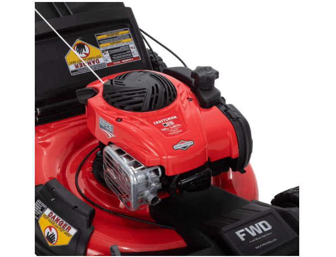  CRAFTSMAN Self-Propelled Gas Powered Lawn Mower, 21 Inch, 3-in-1 Mulching Push Mower with Bag, 6 Adjustable Heights, 140cc OHV Engine (M215)