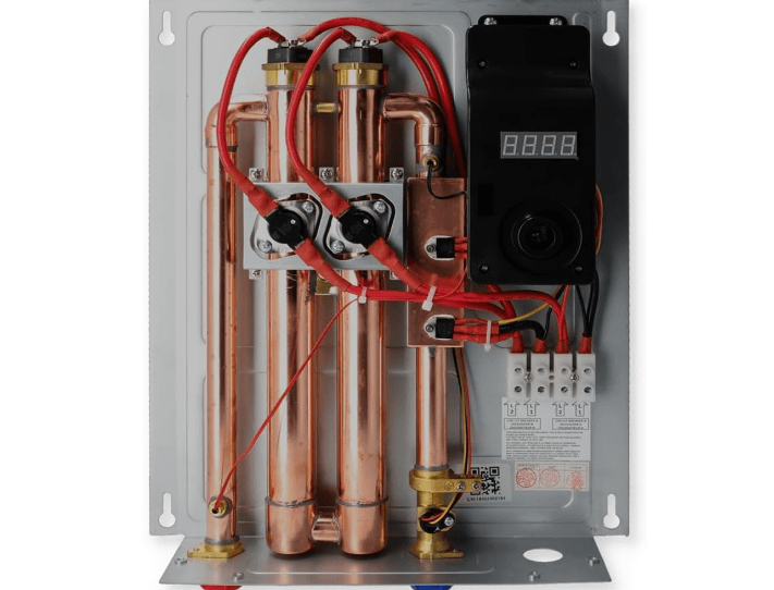  EcoSmart ECO 18 Electric Tankless Water Heater, 18 KW at 240 Volts with Patented Self Modulating Technology , 17 x 14 x 3.5, White