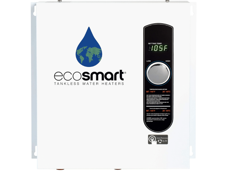  EcoSmart ECO 27 Tankless Water Heater, Electric, 27-kW - Quantity 1, 17 x 17 x 3.5