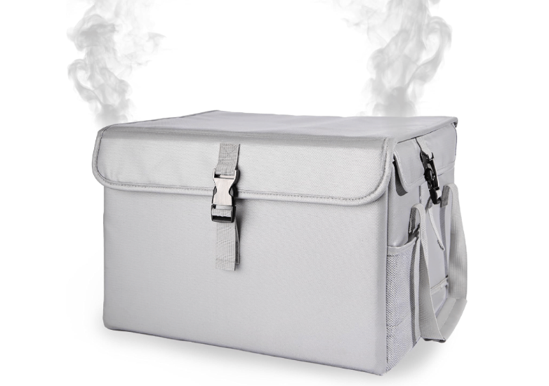 
VLITEX Lithium Battery Storage Box XL (Extra Large) | Engineered in Germany | Fireproof E-Fiberglass & Silicone Fabric | Certified Lipo Safe Bag Container